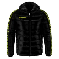Geaca Givova Olanda Band, Negru / Galben Fluo