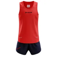 Set echipament atletism Givova New York, Rosu / Bleumarin