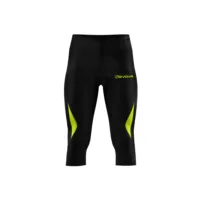 Pantaloni 3/4 Givova Running, Negru / Galben Fluo