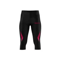 Pantaloni 3/4 Givova Running, Negru / Fuxia Fluo