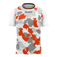 Tricou sport Givova Army, Alb / Portocaliu