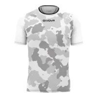 Tricou sport Givova Army, Alb / Gri