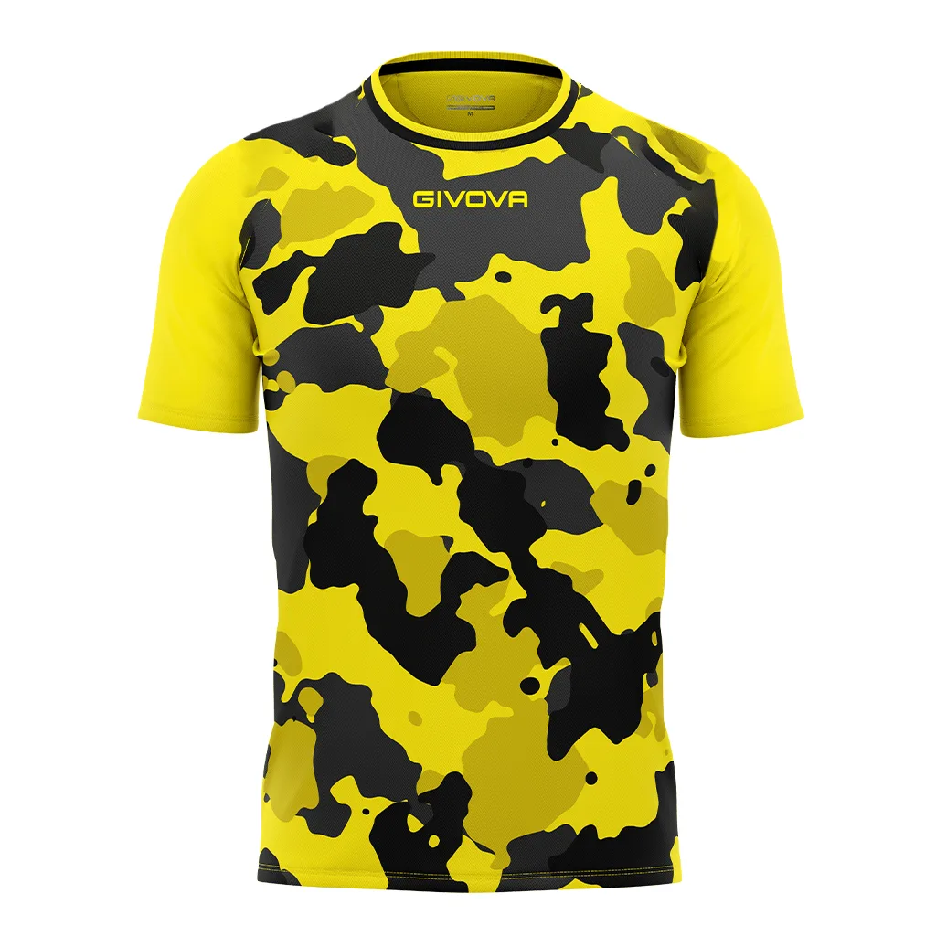 Tricou sport Givova Army, Galben / Negru - imagine 1