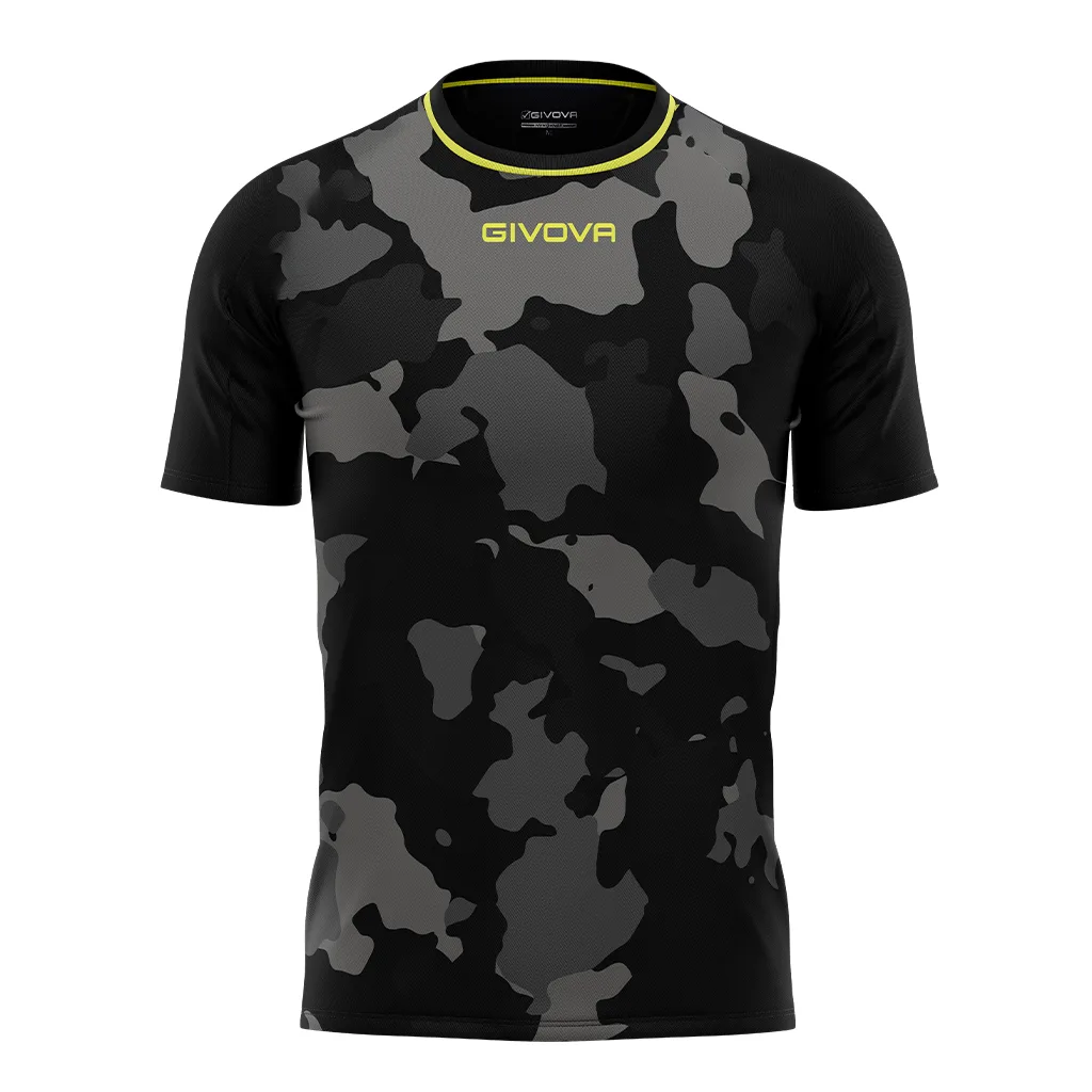 Tricou sport Givova Army, Negru / Gri - imagine 1