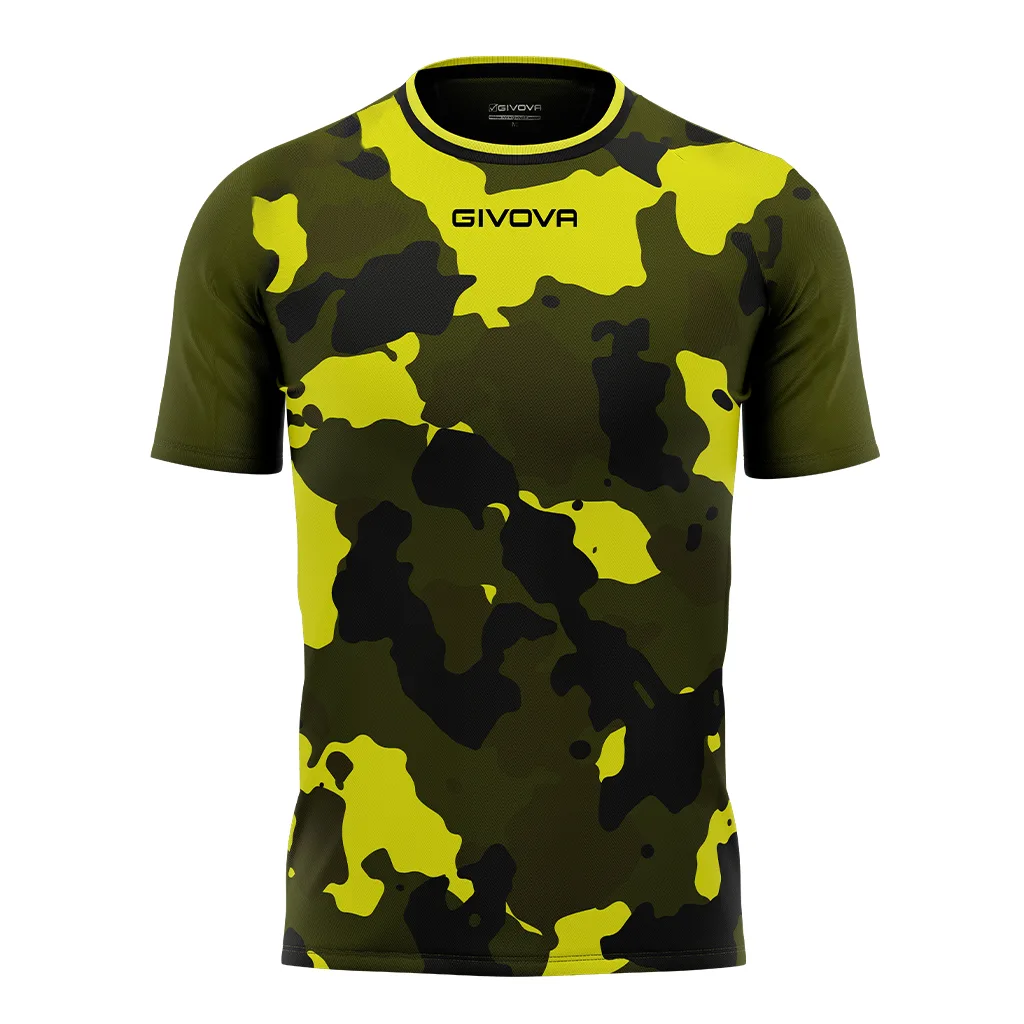 MA041_5119-jpg.webp Tricou sport Givova Army, Verde Militar / Galben Fluo - imagine 1