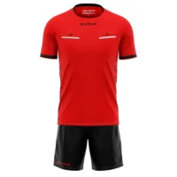 Set echipament arbitru Givova Flag, Rosu / Negru