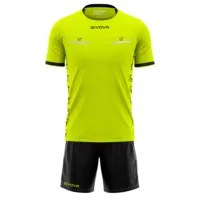 Set echipament arbitru Givova Flag, Galben Fluo / Negru