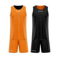 Set echipament baschet reversibil Givova Double, Portocaliu / Negru