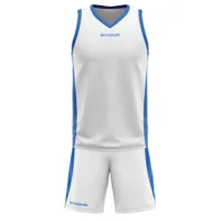 Set echipament baschet Givova Power, Alb / Albastru Royal