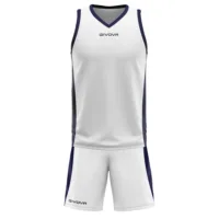 Set echipament baschet Givova Power, Alb / Bleumarin