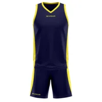 Set echipament baschet Givova Power, Bleumarin / Galben