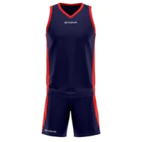 Set echipament baschet Givova Power, Bleumarin / Rosu