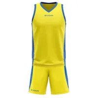 Set echipament baschet Givova Power, Galben / Albastru Royal