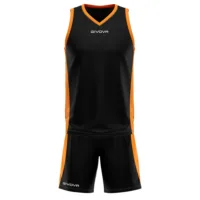 Set echipament baschet Givova Power, Negru / Portocaliu