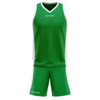 Set echipament baschet Givova Power, Verde / Alb