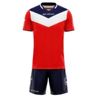 Kit echipament sportiv copii Givova Campo - Rosu/Blu