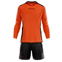 Set echipament portar fotbal Givova Hyguana, Portocaliu Fluo / Negru