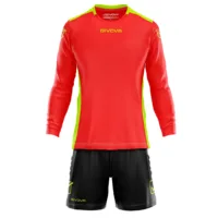 Set echipament portar fotbal Givova Hyguana, Rosu / Negru