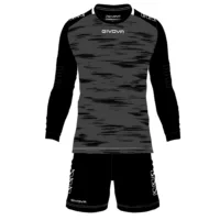 Set echipament portar fotbal Givova Difesa, Gri inchis / Negru