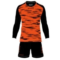 Set echipament portar fotbal Givova Difesa, Portocaliu Fluo / Negru
