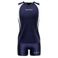 Set echipament volei dama Givova Spike, Bleumarin / Alb