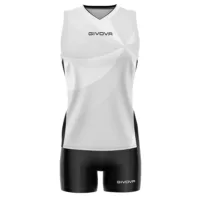 Set echipament volei dama Givova Elica, Alb / Negru
