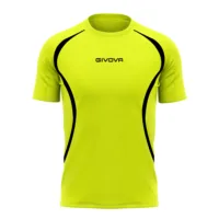 Tricou Givova Running, Galben Fluo / Negru