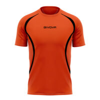 Tricou Givova Running, Portocaliu Fluo / Negru