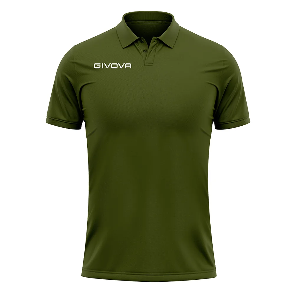 Tricou polo Givova Summer, Verde Militar - imagine 1