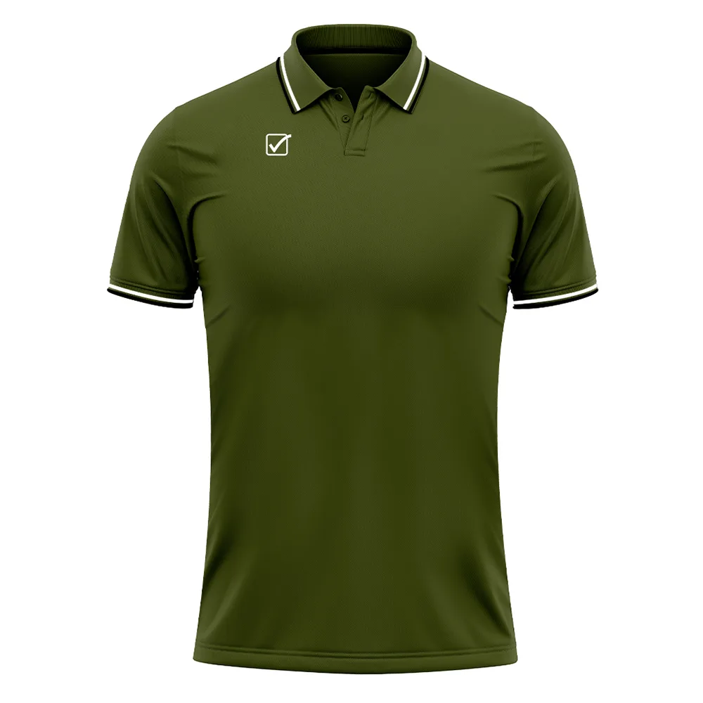 Tricou polo Givova Action, Verde militar - imagine 1