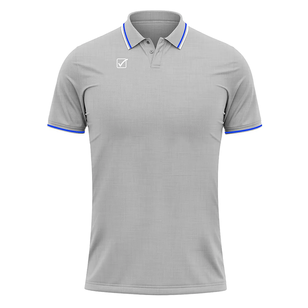 Tricou polo Givova Action, Gri deschis / Alb - imagine 1