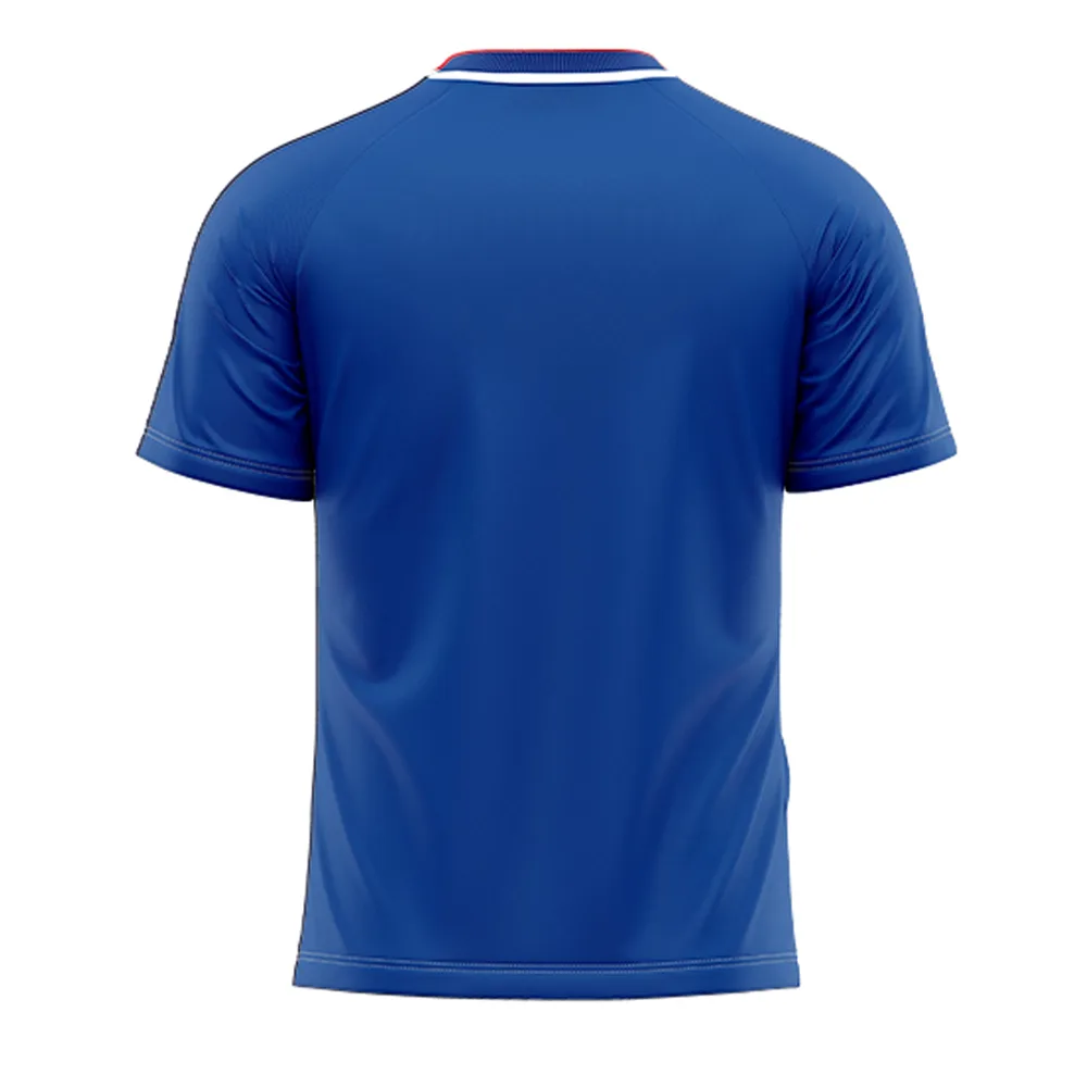 Tricou sport Givova Tratto, Albastru Royal / Alb - imagine 2