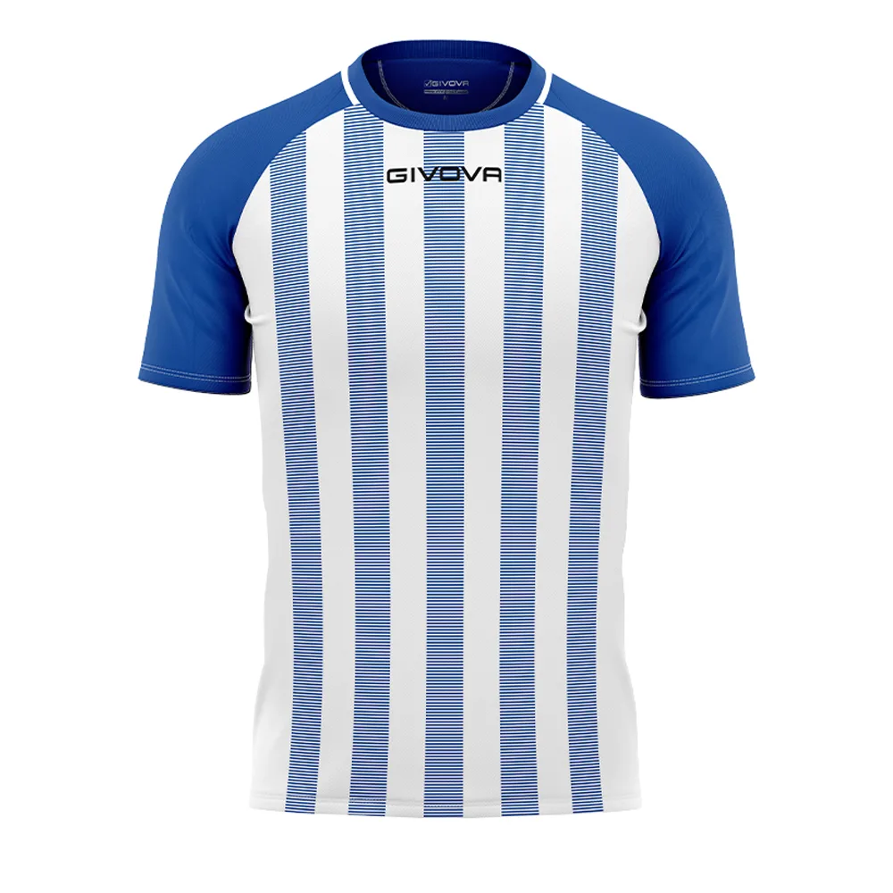 Tricou sport Givova Tratto, Albastru Royal / Alb - imagine 1