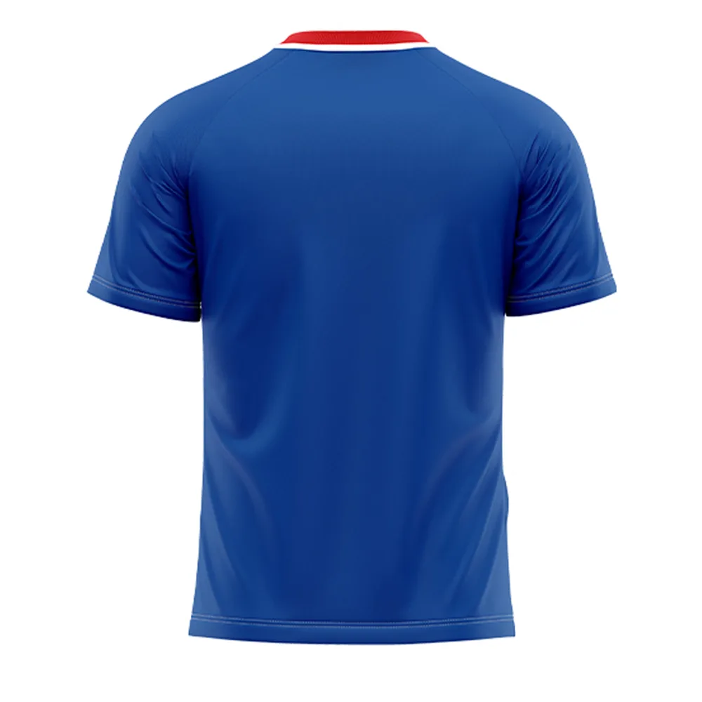Tricou sport Givova Tratto, Albastru Royal / Rosu - imagine 2
