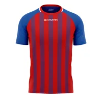 Tricou sport Givova Tratto, Albastru Royal / Rosu