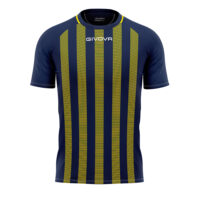 Tricou sport Givova Tratto, Bleumarin / Galben