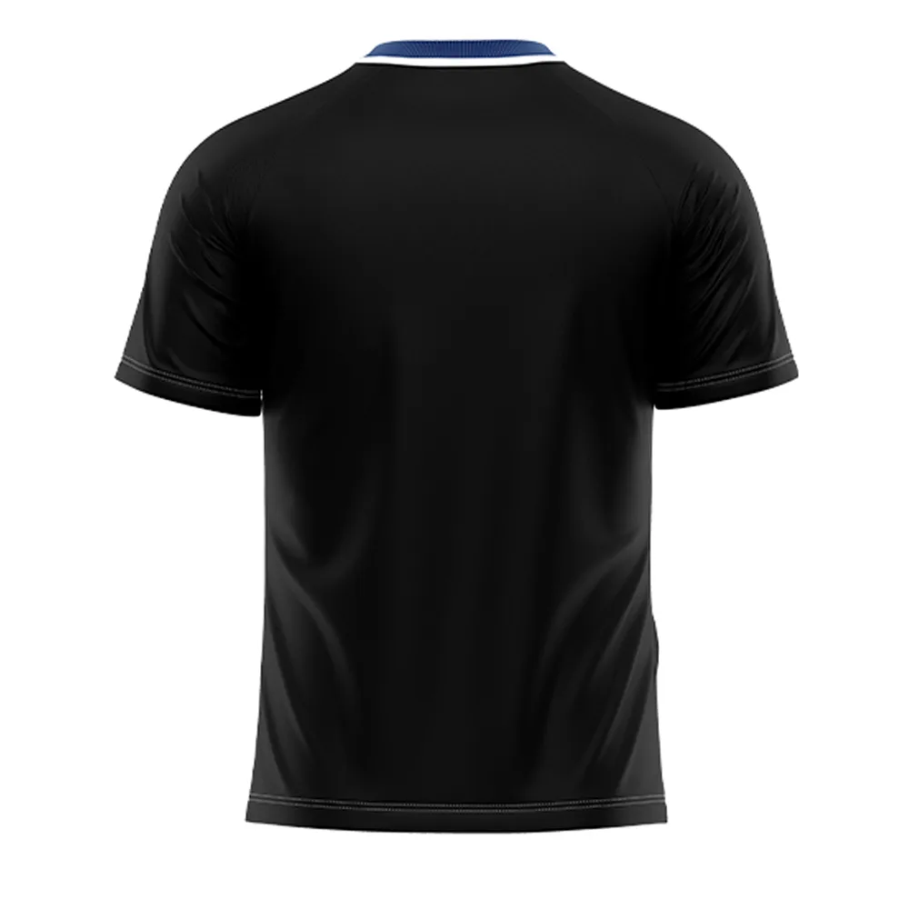 Tricou sport Givova Tratto, Negru / Albastru Royal - imagine 2