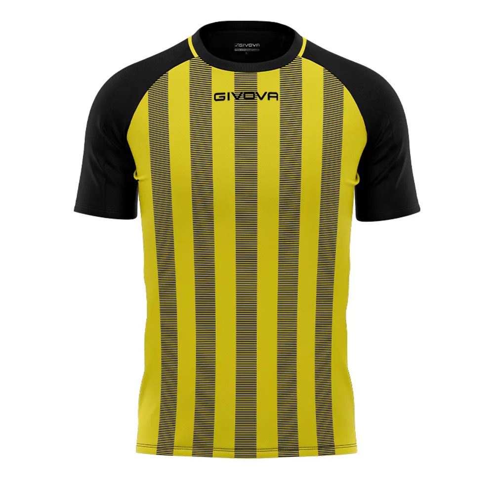 Tricou sport Givova Tratto, Negru / Galben - imagine 1