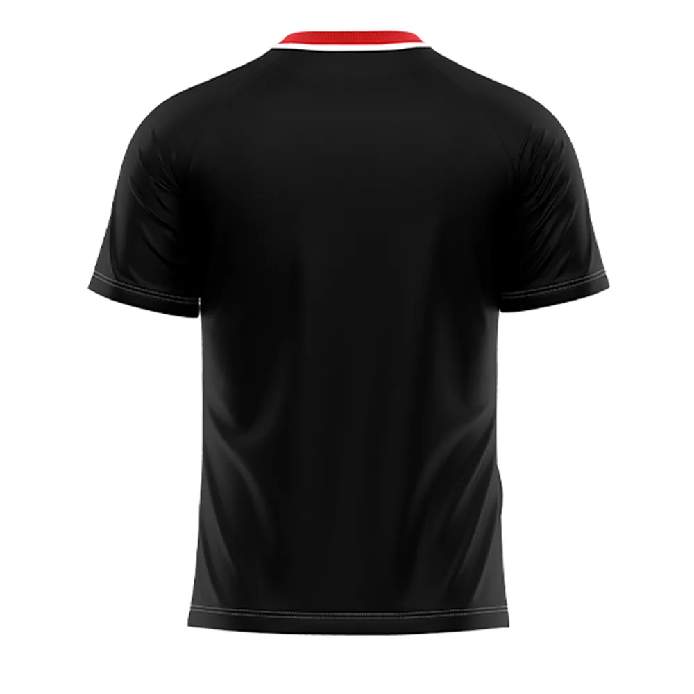 Tricou sport Givova Tratto, Negru / Rosu - imagine 2