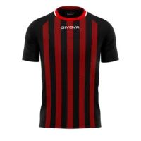 Tricou sport Givova Tratto, Negru / Rosu