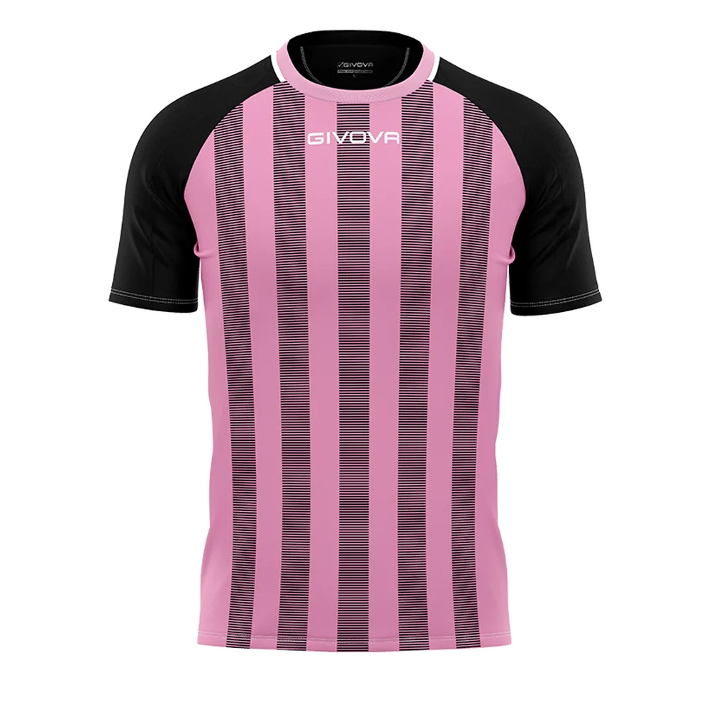 Tricou sport Givova Tratto, Roz / Negru - imagine 1