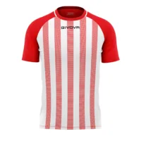 Tricou sport Givova Tratto, Rosu / Alb