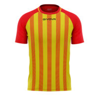 Tricou sport Givova Tratto, Rosu / Galben