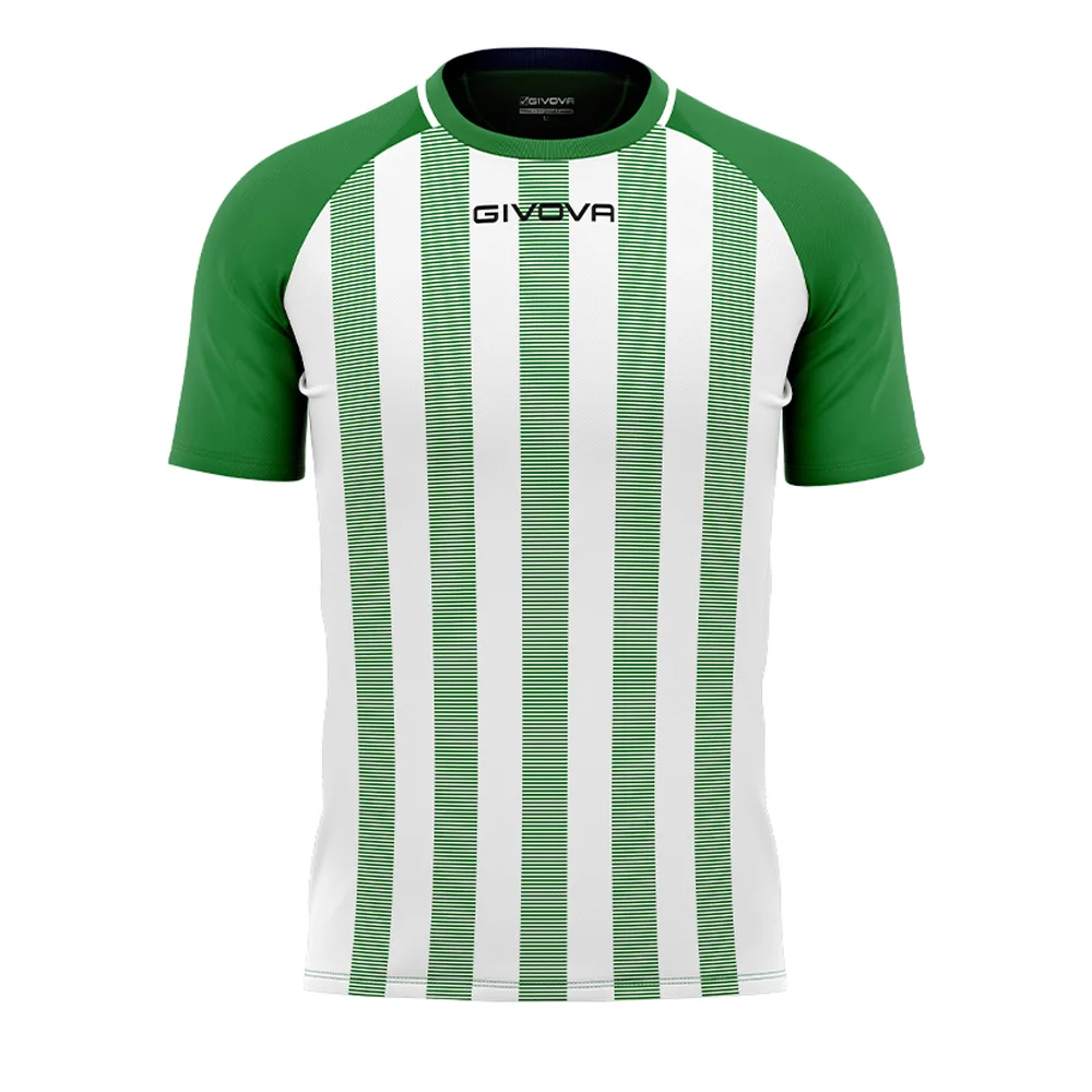 Tricou sport Givova Tratto, Verde / Alb - imagine 1