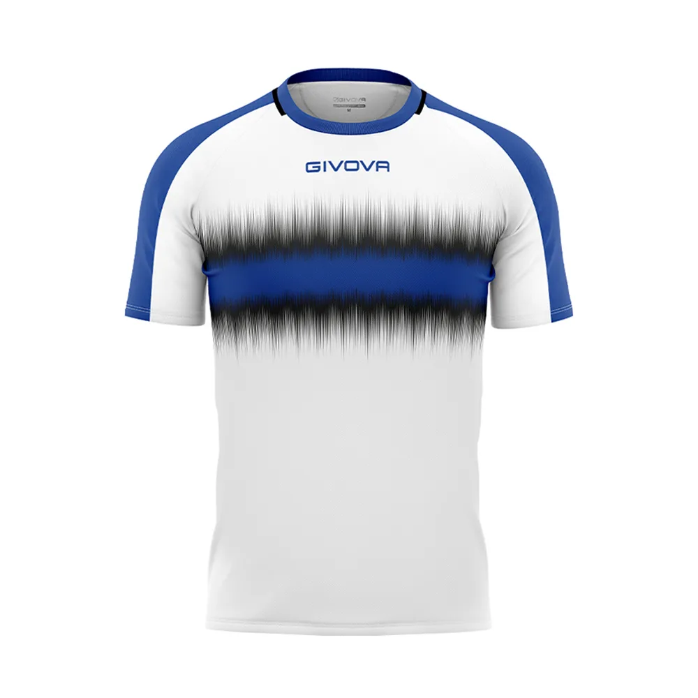 Tricou sport Givova Radio, Albastru Royal / Negru - imagine 1