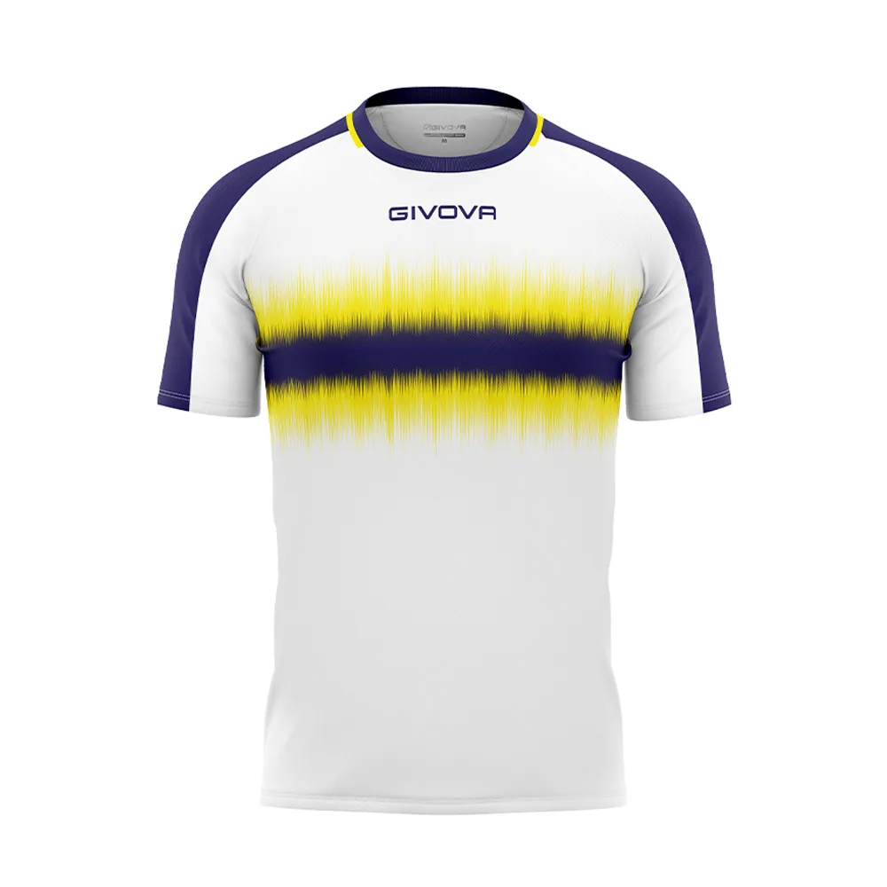 Tricou sport Givova Radio, Bleumarin / Galben - imagine 1