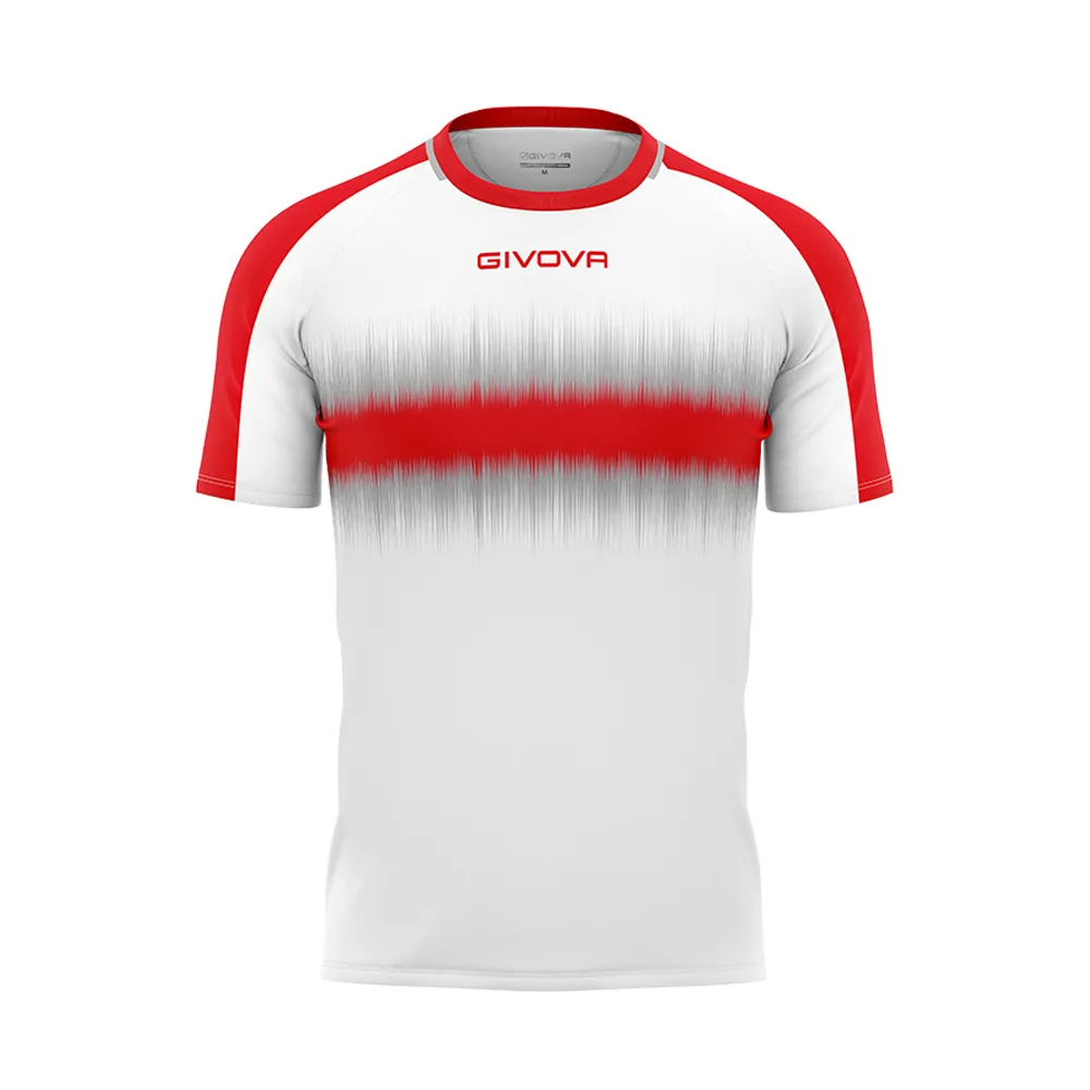 Tricou sport Givova Radio, Rosu / Alb - imagine 1