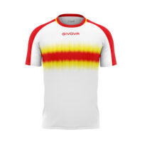 Tricou sport Givova Radio, Rosu / Galben