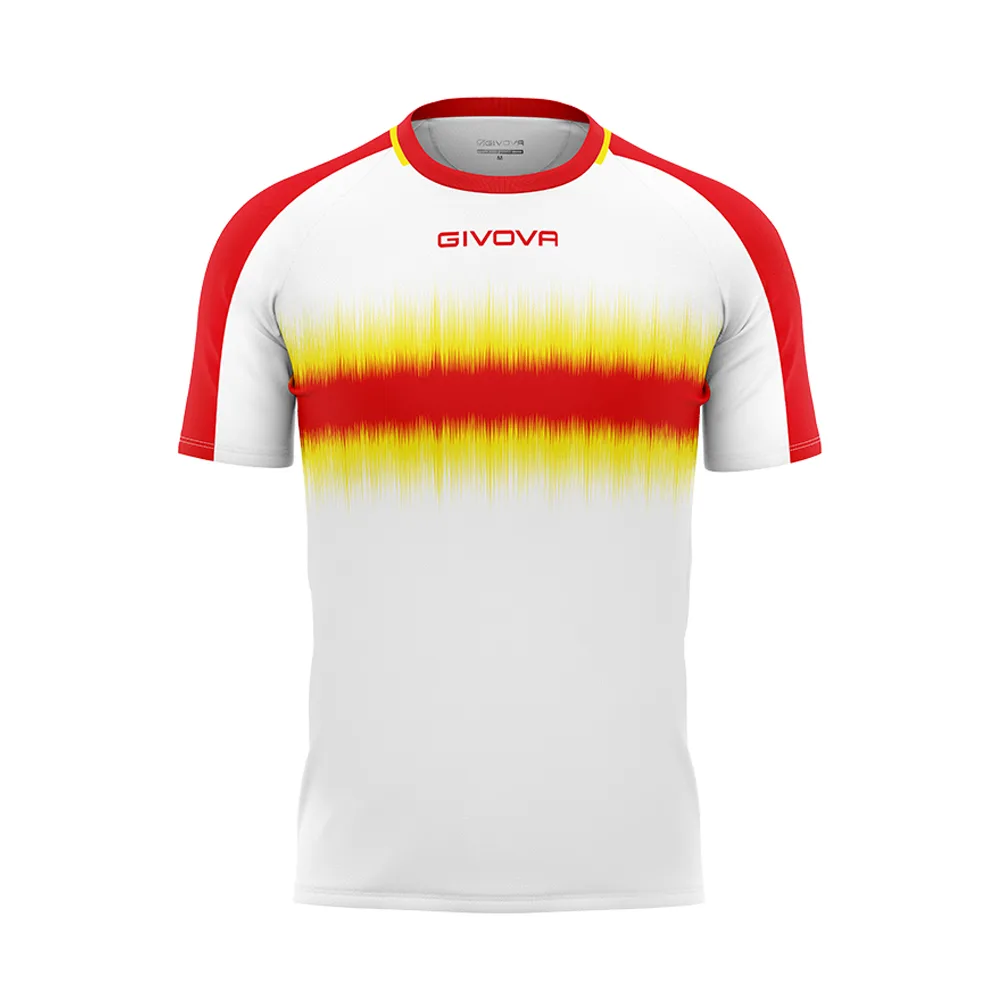 Tricou sport Givova Radio, Rosu / Galben - imagine 1