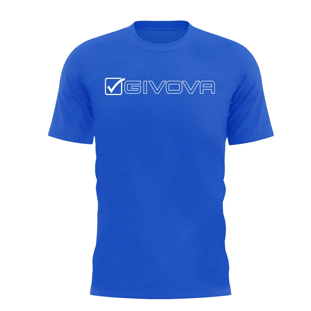 Tricou Givova Mondo, Albastru Royal / Alb - imagine 1
